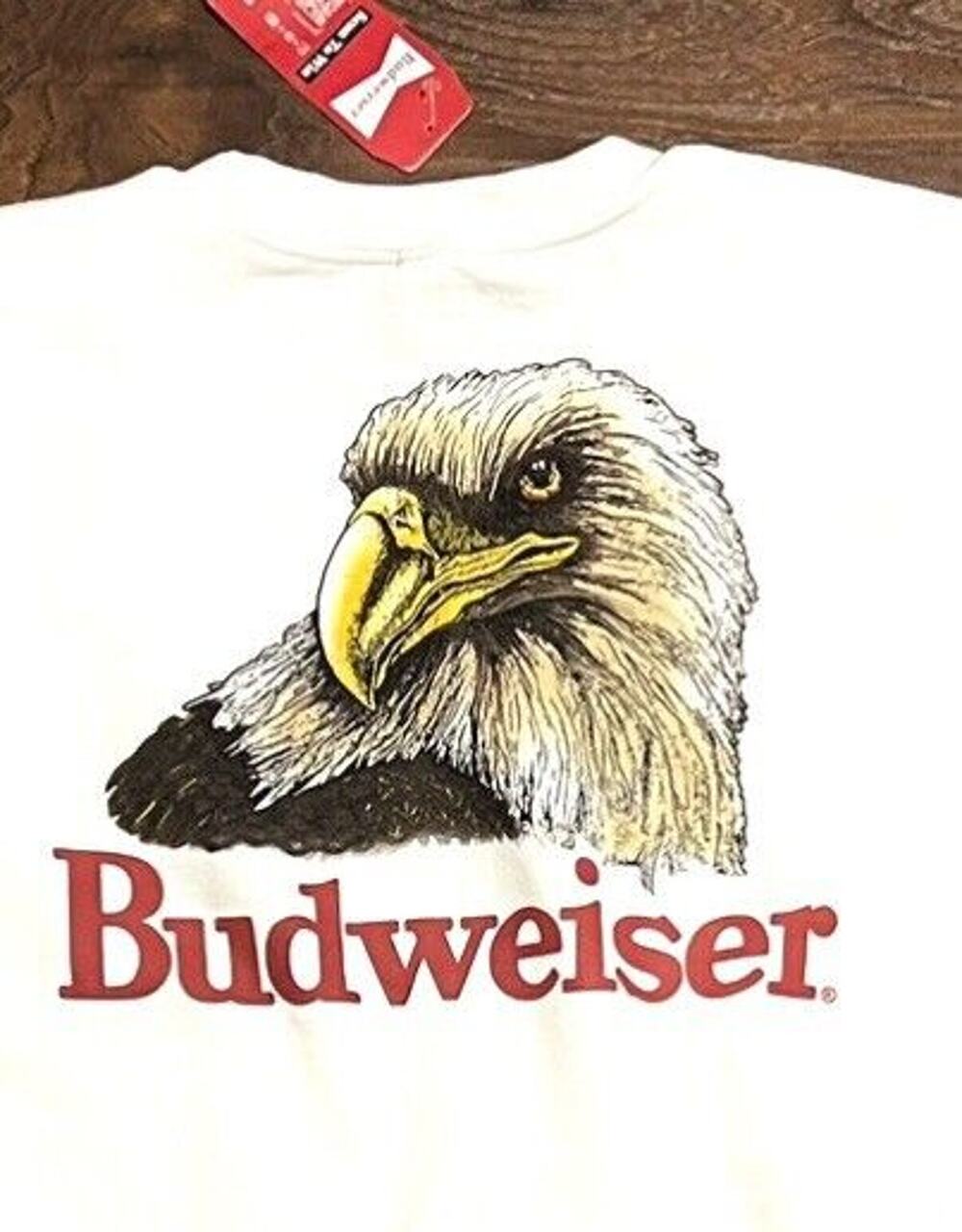 Budweiser Beer Sweatshirt EAGLE Women's Men's Size L UNISEX King Of Beers LARGE